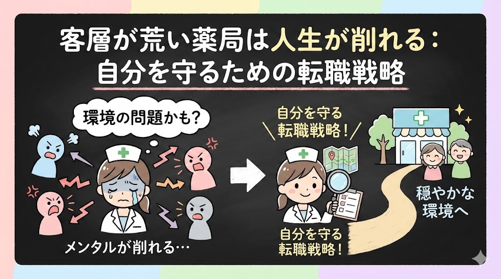 客層が荒い薬局は人生が削れる：自分を守るための転職戦略 – KUROYAKU